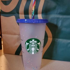 SET OF 2 CONFETTI STARBUCKS COLOR CHANGING TUMBLER